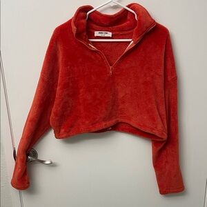 Double Zero Bright Orange Fleece Jacket